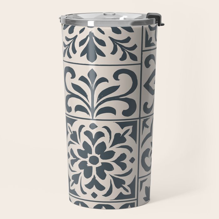 Dark Faux Tile Travel Mug Gallery Image 2