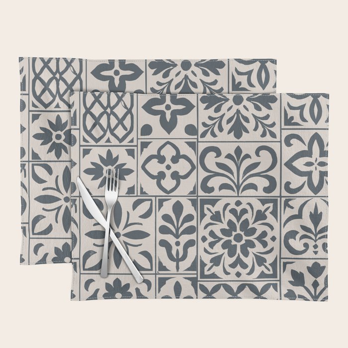 Dark Faux Tile Placemat Gallery Image 1