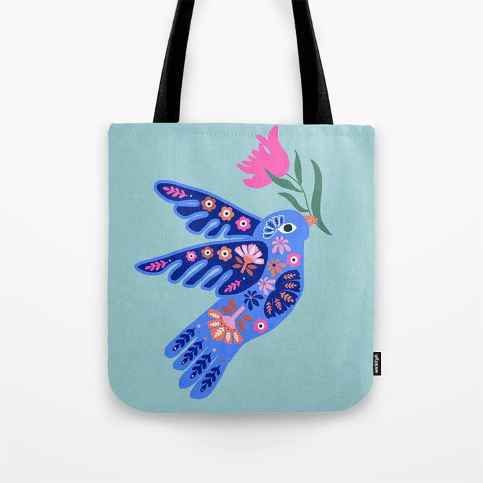 Bird and Bloom Tote Bag Gallery Image 1