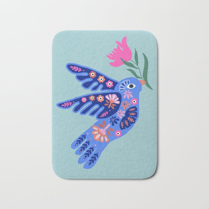 Bird and Bloom Bath Mat Gallery Image 1