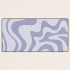 Retro Liquid Swirl Abstract in Double Light Purple Desk Mat Gallery Image 3