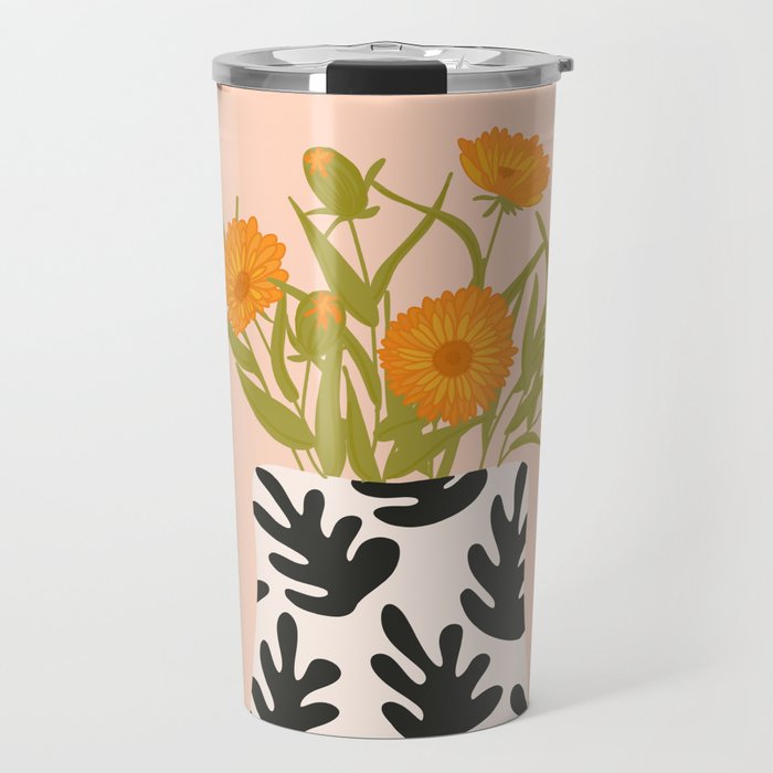 Vase no. 28 with Heliopsis Travel Mug Gallery Image 1