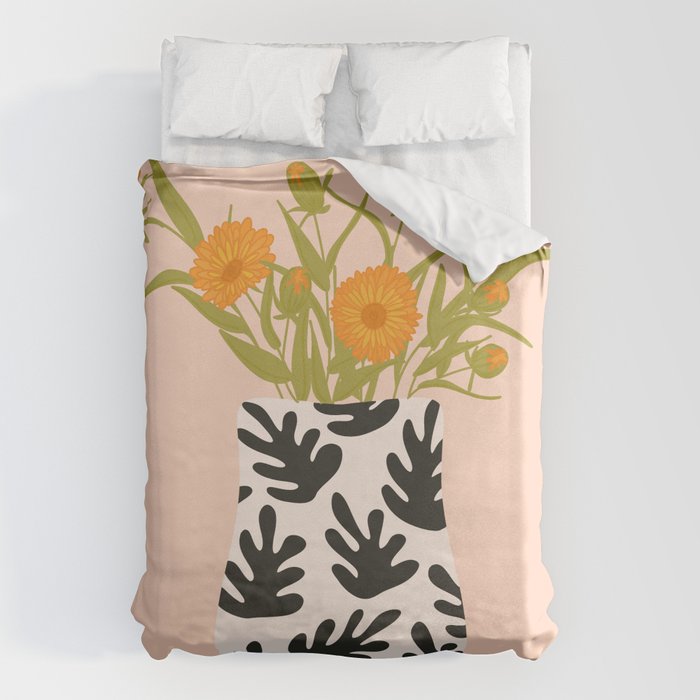 Vase no. 28 with Heliopsis Duvet Cover Gallery Image 1