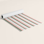 Hand Drawn Vertical Stripes Muted Green & Pink Yoga Mat Gallery Image 2