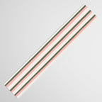 Hand Drawn Vertical Stripes Muted Green & Pink Table Runner Gallery Image 3