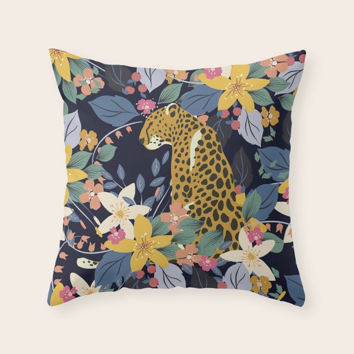 Ziggy Cheetah Prints Throw Pillow Gallery Image 1