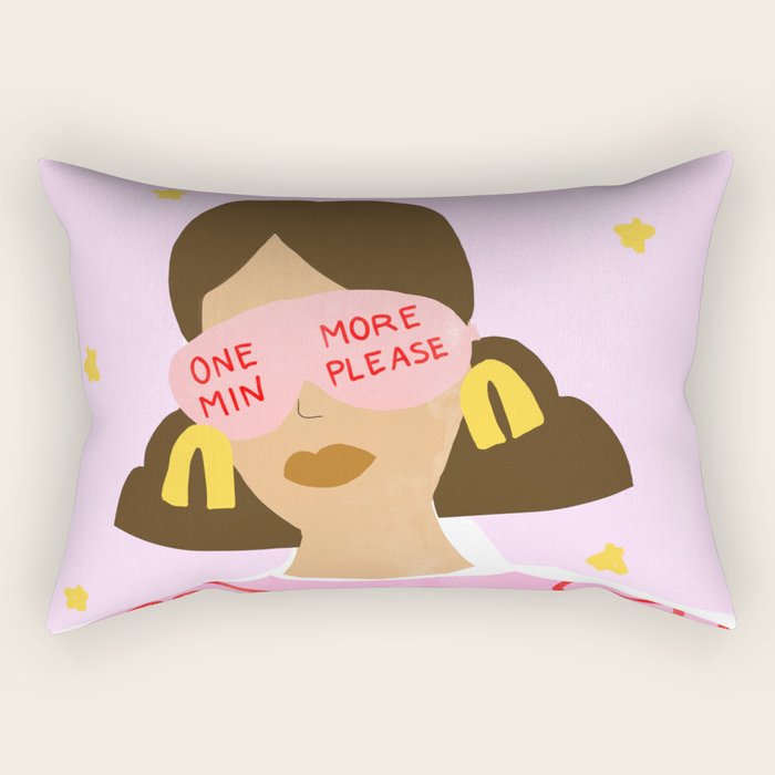 One More Minute Please Rectangular Pillow Gallery Image 1