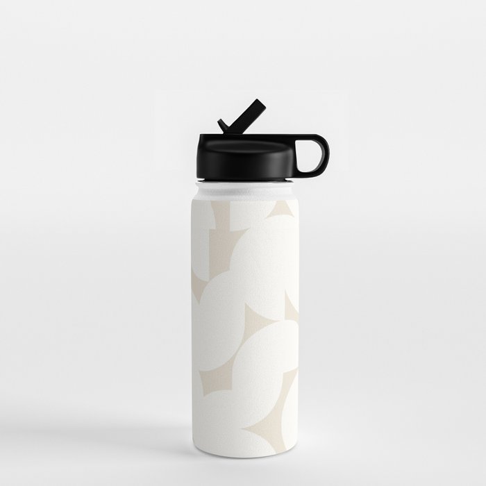 Contemporary Abstract Shapes - Neutral Off White Water Bottle Gallery Image 1