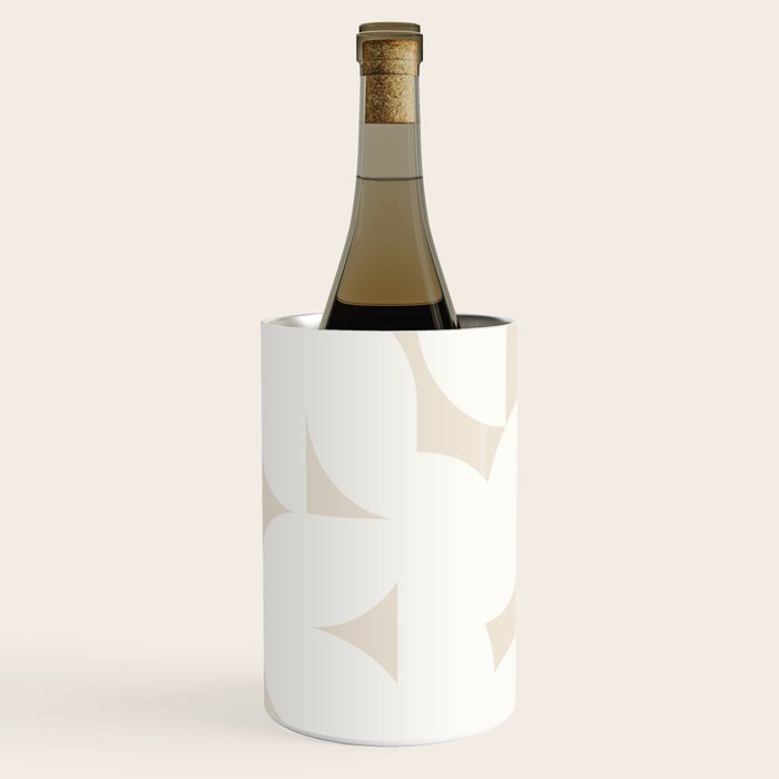 Contemporary Abstract Shapes - Neutral Off White Wine Chiller Gallery Image 2