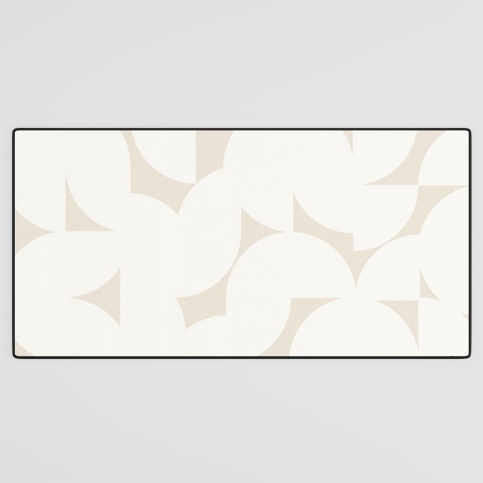 Contemporary Abstract Shapes - Neutral Off White Desk Mat Gallery Image 3