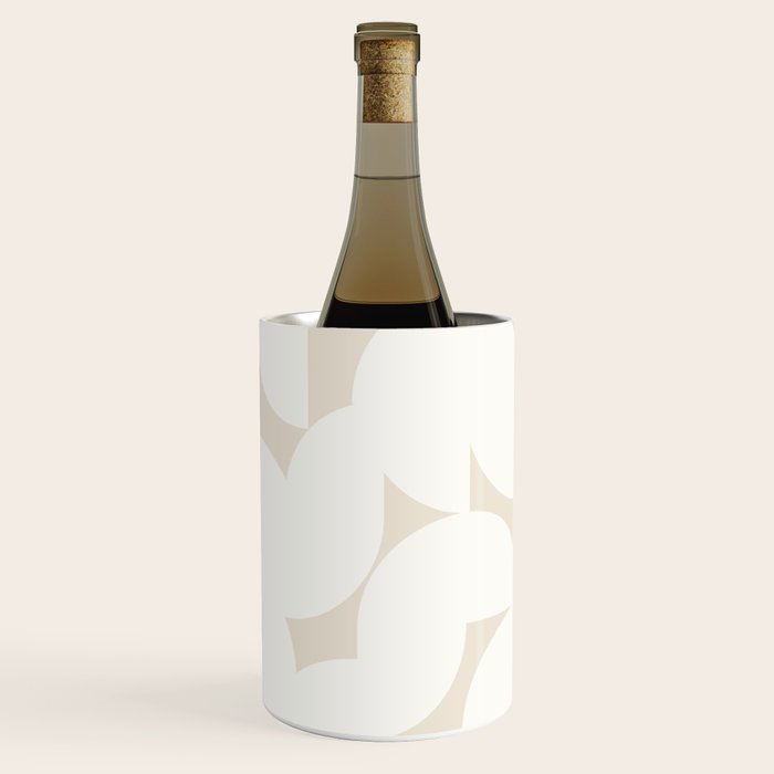 Contemporary Abstract Shapes - Neutral Off White Wine Chiller Gallery Image 1