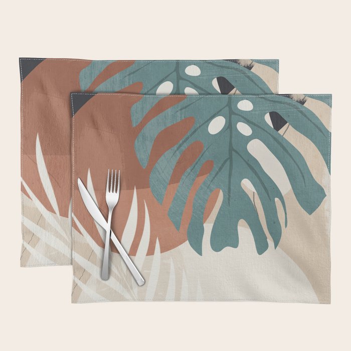 Abstract Art Tropical Leaves  Placemat Gallery Image 1