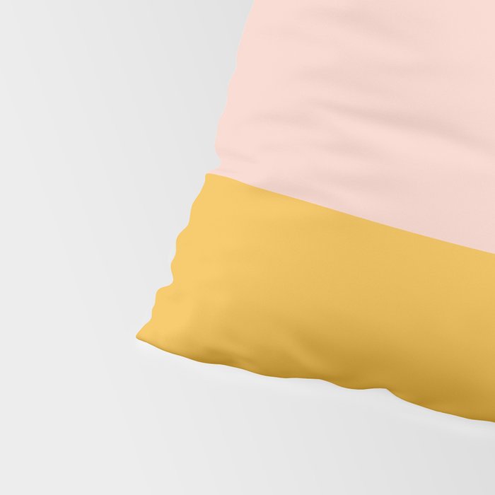 Color Block Blush Pink Mustard Yellow Pillow Sham Gallery Image 4