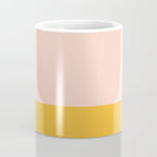 Color Block Blush Pink Mustard Yellow Coffee Mug Gallery Image 4