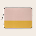 Color Block Blush Pink Mustard Yellow Laptop Sleeve Gallery Image 1