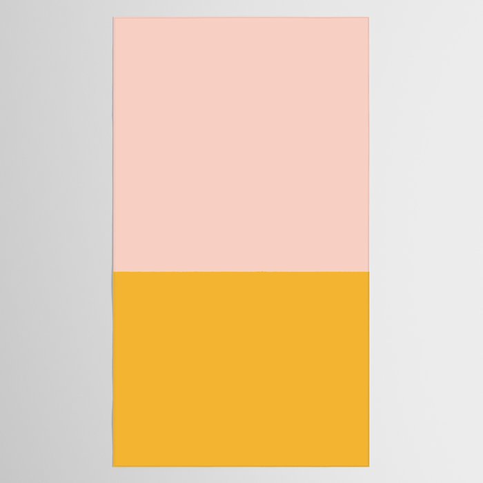 Color Block Blush Pink Mustard Yellow Tablecloth Gallery Image 2