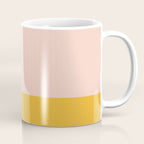 Color Block Blush Pink Mustard Yellow Coffee Mug Gallery Image 1