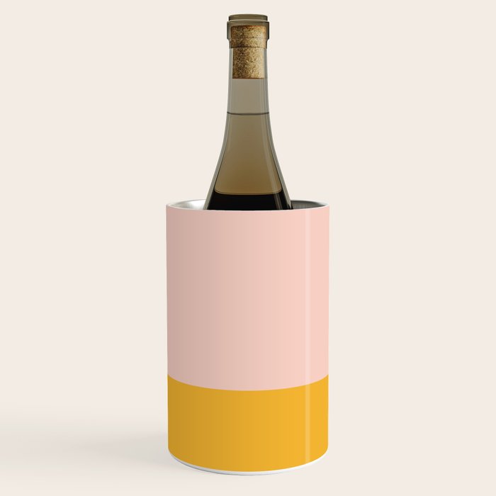 Color Block Blush Pink Mustard Yellow Wine Chiller Gallery Image 1