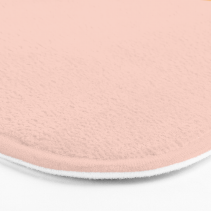 Color Block Blush Pink Mustard Yellow Bath Mat Gallery Image 3