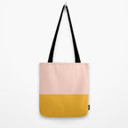 Color Block Blush Pink Mustard Yellow Tote Bag Gallery Image 2
