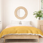Color Block Blush Pink Mustard Yellow Duvet Cover Gallery Image 3