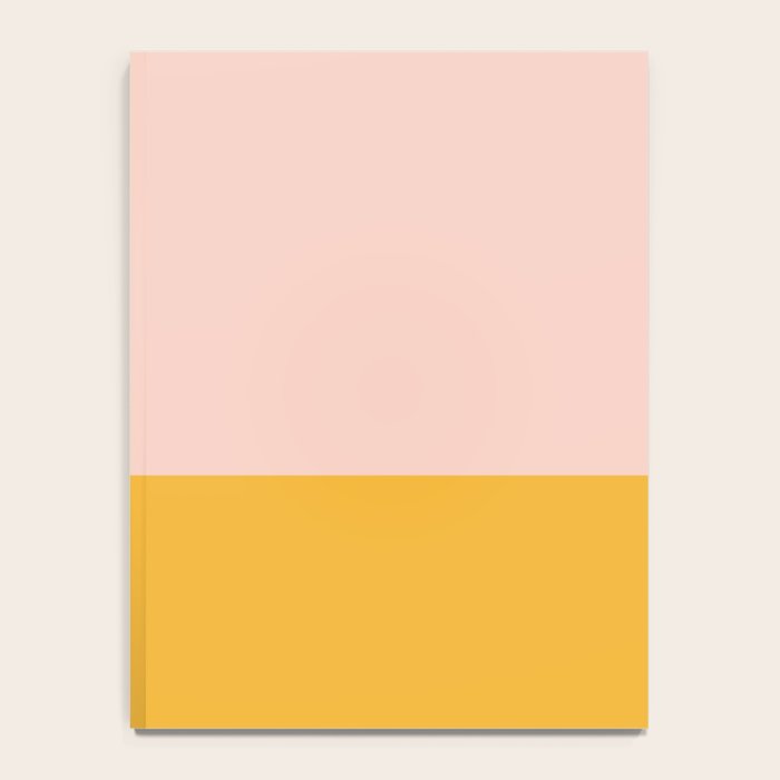 Color Block Blush Pink Mustard Yellow Notebook Gallery Image 4