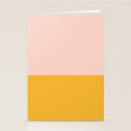 Color Block Blush Pink Mustard Yellow Stationery Card Gallery Image 2