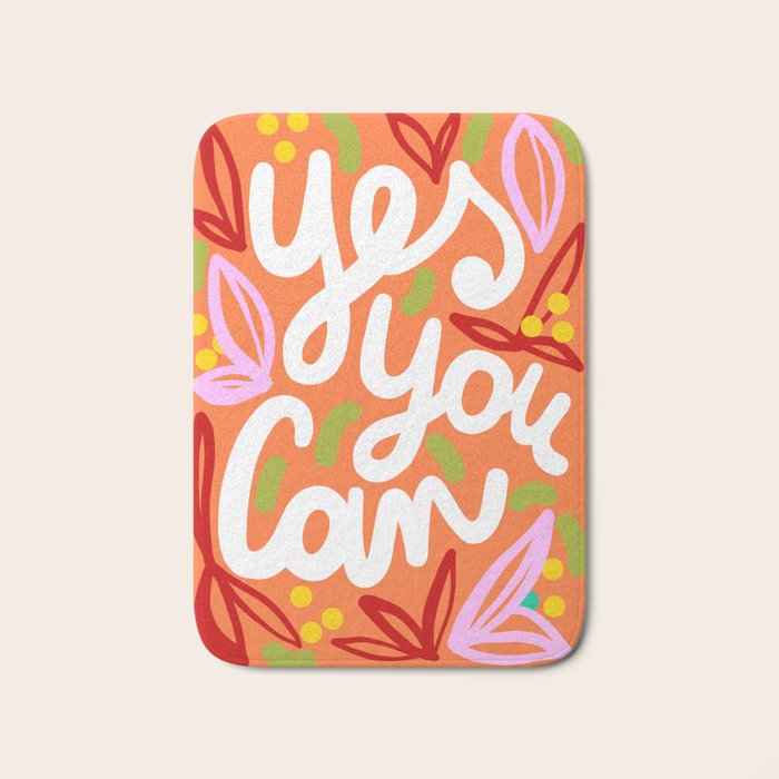 Yes You Can #motivational Bath Mat Gallery Image 1