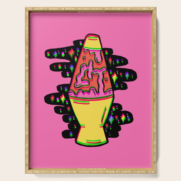 Lit Lava Lamp in pink in 3D Serving Tray Gallery Image 1