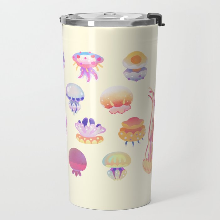 Jellyfish Day - pastel Travel Mug Gallery Image 2