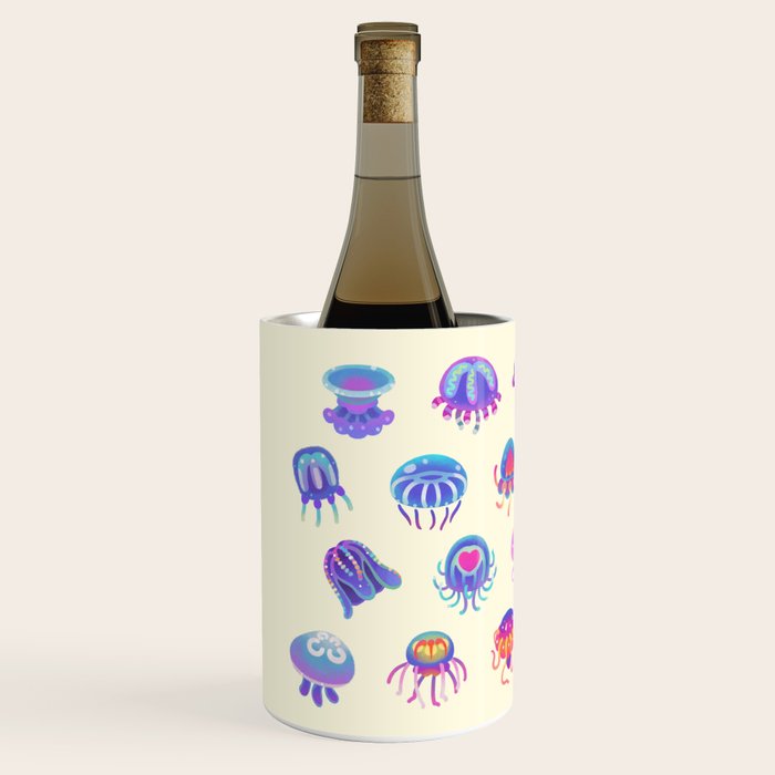 Jellyfish Day - pastel Wine Chiller Gallery Image 2