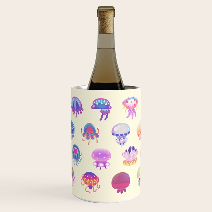 Jellyfish Day - pastel Wine Chiller Gallery Image 1