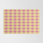 Gingham Large Pink Orange Yellow Rug Gallery Image 2