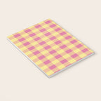 Gingham Large Pink Orange Yellow Notebook Gallery Image 3