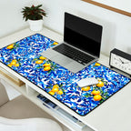Blue Italian majolica baroque lemon art Desk Mat Gallery Image 2