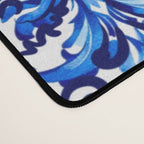 Blue Italian majolica baroque lemon art Desk Mat Gallery Image 4