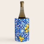 Blue Italian majolica baroque lemon art Wine Chiller Gallery Image 3