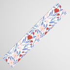 Blue and Orange vibrant bold flowers Table Runner Gallery Image 3