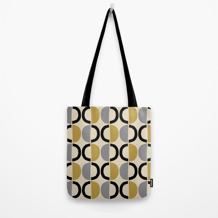 Mid Century Modern Half Circle Pattern 581 Winter Tote Bag Gallery Image 2