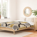 Mid Century Modern Half Circle Pattern 581 Winter Duvet Cover Gallery Image 2