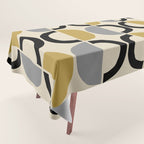 Mid Century Modern Half Circle Pattern 581 Winter Tablecloth Gallery Image 1