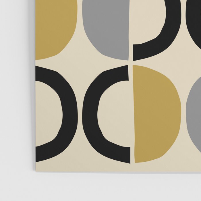 Mid Century Modern Half Circle Pattern 581 Winter Poster Gallery Image 3
