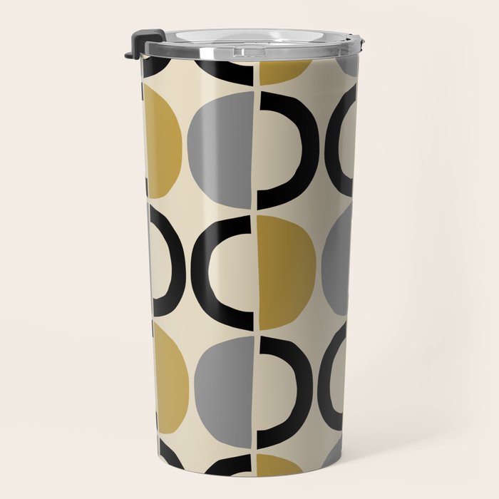 Mid Century Modern Half Circle Pattern 581 Winter Travel Mug Gallery Image 3