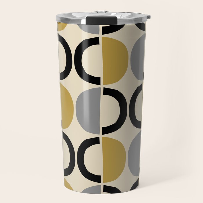 Mid Century Modern Half Circle Pattern 581 Winter Travel Mug Gallery Image 1
