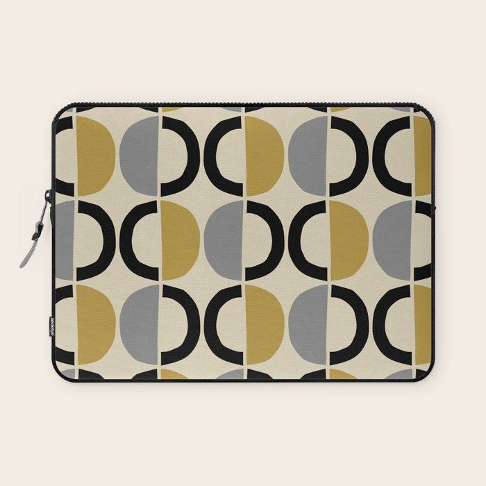 Mid Century Modern Half Circle Pattern 581 Winter Laptop Sleeve Gallery Image 1