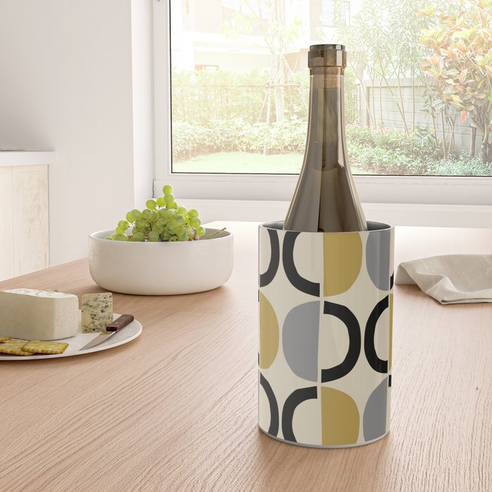 Mid Century Modern Half Circle Pattern 581 Winter Wine Chiller Gallery Image 4