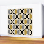 Mid Century Modern Half Circle Pattern 581 Winter Wall Mural Gallery Image 2