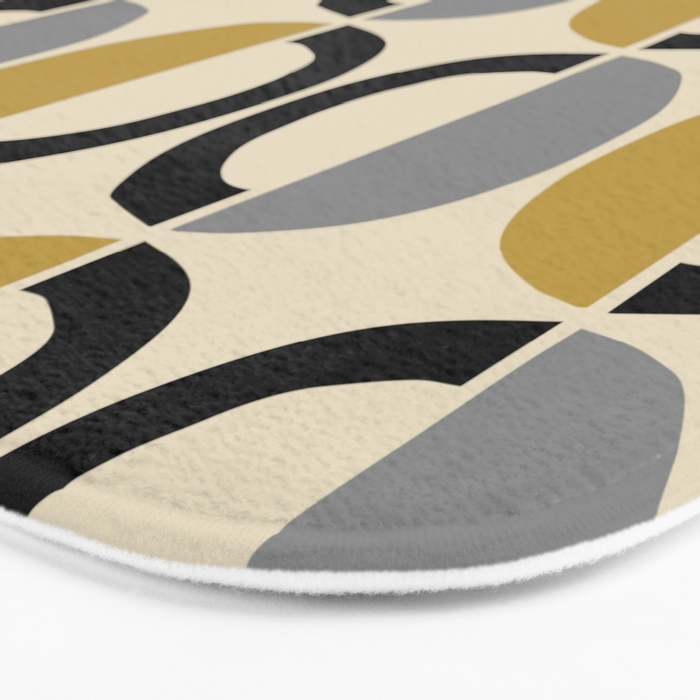 Mid Century Modern Half Circle Pattern 581 Winter Bath Mat Gallery Image 3