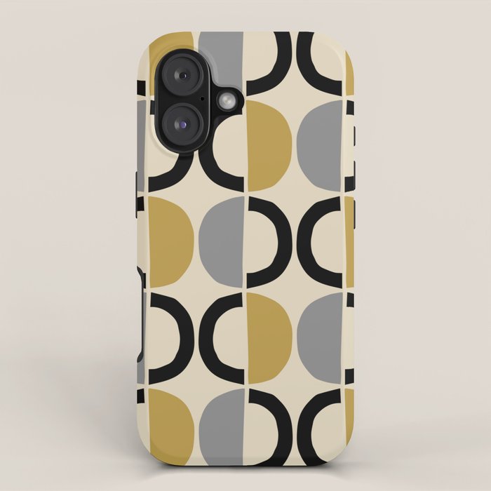 Mid Century Modern Half Circle Pattern 581 Winter iPhone Case Gallery Image 1