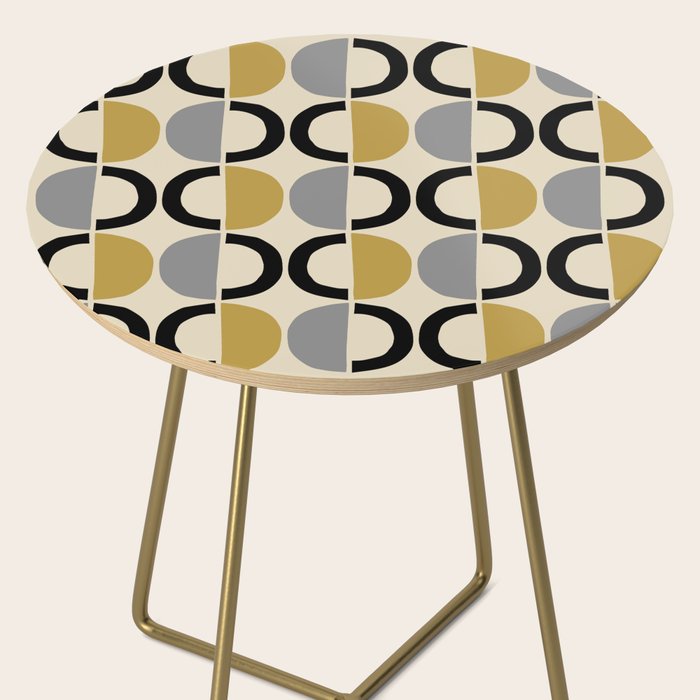 Mid Century Modern Half Circle Pattern 581 Winter Side Table Gallery Image 2